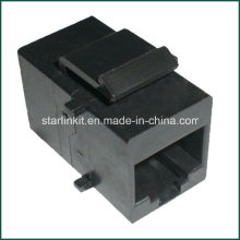 RJ45 para RJ45 Keystone Jack Preto Cor Curto Tipo